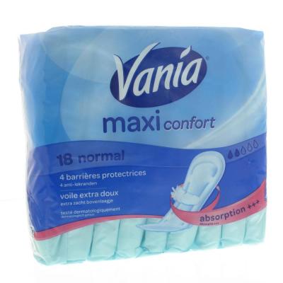 Vania Serviettes Hygi&eacute;niques, Maxi Confort, Normal, 18 Serviettes