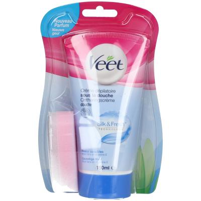 Cr&egrave;me d&eacute;pilatoire de douche veet peau sensible 150 ml