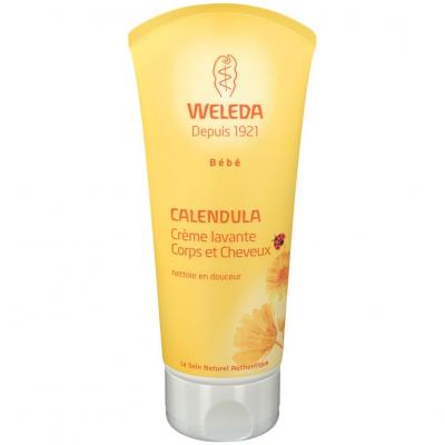 Weleda B&Eacute;B&Eacute; - Cr&egrave;me Lavante Corps et Cheveux au Calendula Bio, 200ml
