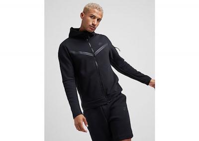 Nike M NSW TCH FLC Hoodie FZ WR Sweatshirt, Black/Black, 2XL Men's