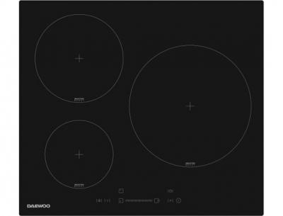 Plaque de cuisson &agrave; induction - DAEWOO - 3 foyers - 60 cm - Noir