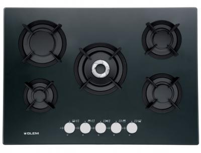 Glem GV755HBK - Table de cuisson au gaz - 5 plaques de cuisson