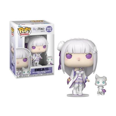 Figurine Funko Pop! N&deg;2112 Re Zero Emilia Avec Puck