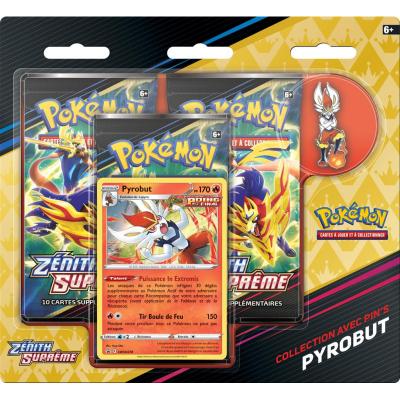 Pack de 3 Boosters et Pin &agrave; collectioner Pok&eacute;mon Z&eacute;nith Supr&ecirc;me