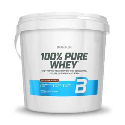Seau de prot&eacute;ines 100 % pur lactos&eacute;rum Biotech USA - Chocolate - 4kg