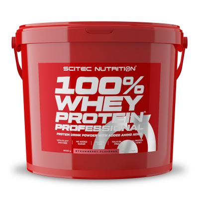 Scitec Nutrition 100% Whey Protein Professional 5000g Fraise - Lactos&eacute;rum