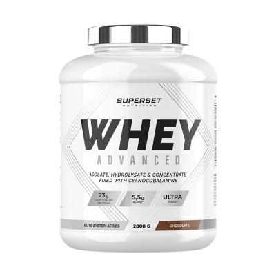 100% WHEY PROTEINE ADVANCED (2kg)   Whey prot&eacute;ine   Chocolat   Superset Nutrition 