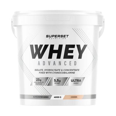 Whey prot&eacute;ine - Superset Nutrition - 100% WHEY PROTEINE ADVANCED (4KG) - Saveur Cookies