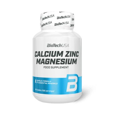 Biotech USA Calcium Zinc Magn&eacute;sium 100 comprim&eacute;s - Magn&eacute;sium