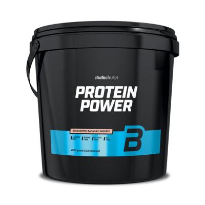 Biotech USA Protein Power 4000g Banane Fraise - Formules avanc&eacute;es