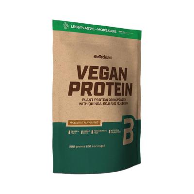 Vegan Protein (500g)Noisette Prot&eacute;ines V&eacute;g&eacute;talesBiotech Usa