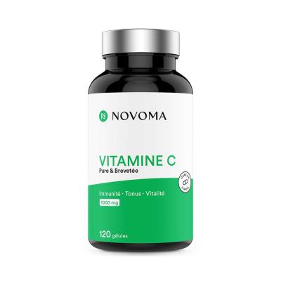 Compl&eacute;ment alimentaire Vitamine C - Nutrivita - 120 g&eacute;lules blanc/vert