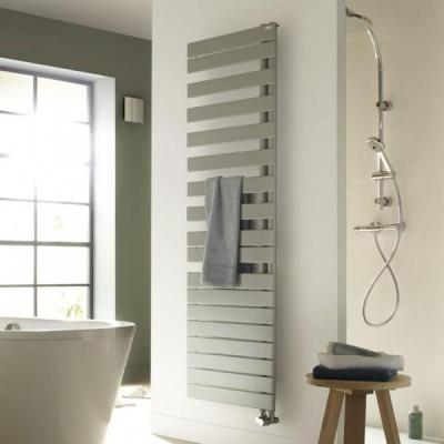 S&egrave;che-serviettes eau chaude FASSANE SPA asym D 809W blanc H.167.6 x l.55