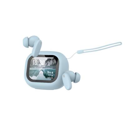 Avizar &Eacute;couteurs TWS Bluetooth 5.4 avec &Eacute;cran LCD Braga R&eacute;duction de Bruit ANC Bleu