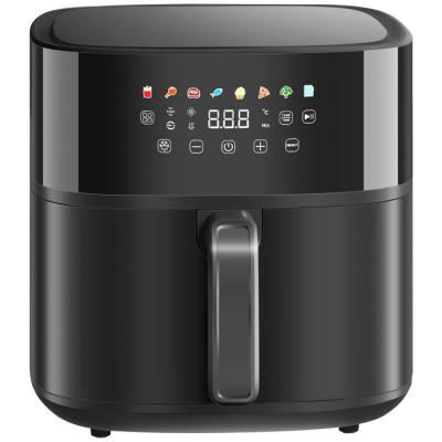 Friteuse &agrave; air friteuse sans huile air fryer 1700w 8l 8 prog. &Eacute;cran tactile led multifonction noir