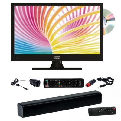 Pack ANTARION TV LED 16"" 40cm T&eacute;l&eacute;vision HD DVD int&eacute;gr&eacute; + Barre de Son Compact Bluetooth