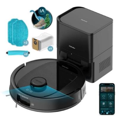 Robot Aspirateur et Laveur - Cecotec - Conga Y80 X-Treme - 13000Pa - Base Vidange 2.5L - IA Laser