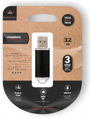 TechOneTech Cl&eacute; USB Tech Basic M&eacute;moire USB 2.0 32 Go - Noire