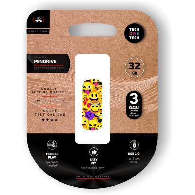 TechOneTech Cl&eacute; USB Tech Emoji Collage M&eacute;moire USB 2.0 32 Go