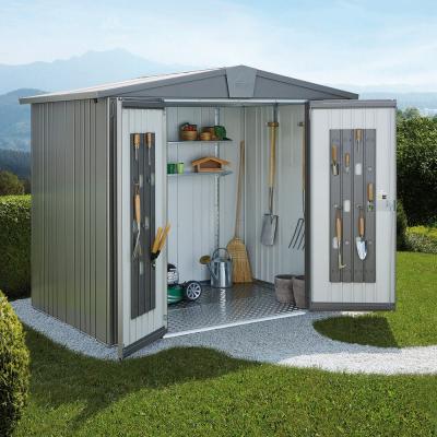 Abri de jardin m&eacute;tal 5,56 m&sup2; Ep. 0,53 mm Europa 4 Biohort gris