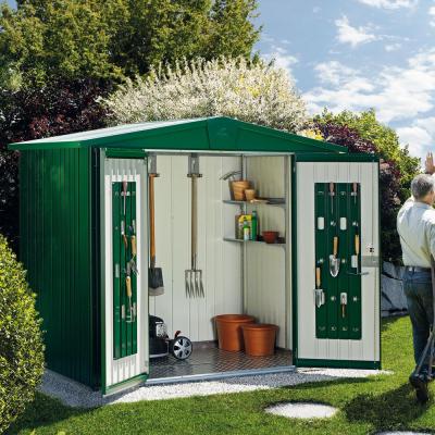 Abri de jardin Europa en metal - Taille 4 L244xP228 cm - Vert fonce