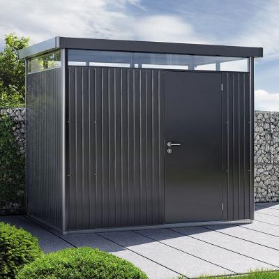 Abri de jardin avec porte simple HighLine H3 - Gris fonc&eacute;