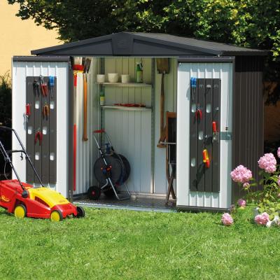 Abri de jardin Europa en metal - Taille 5 L316x228 cm - Gris fonce