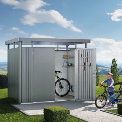 Abri jardin HighLine H5 - Double porte - M&eacute;tal - Gris quartz - 7,45m2