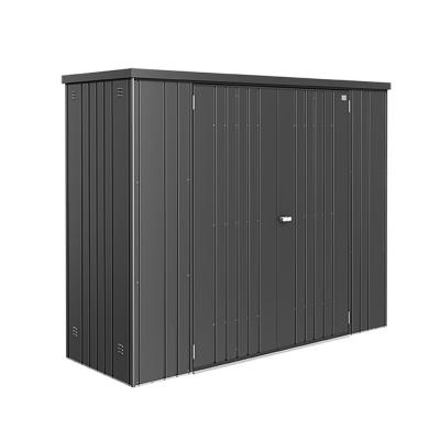 Armoire de jardin m&eacute;tal T230 anthracite, l.227 x H.182 x P.83 cm