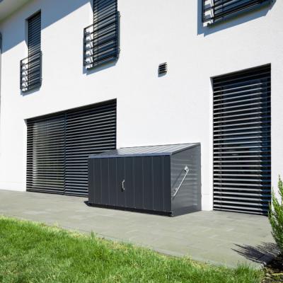 Coffre de jardin m&eacute;tal Trimetals Gris anthracite 1,96 x 1,13 m