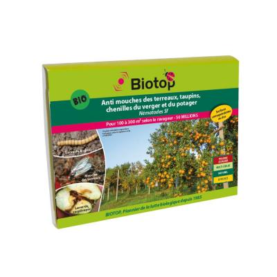 Biotop - N&eacute;matodes Sf anti mouche terreaux, taupins, chenilles 50M pour 100m2