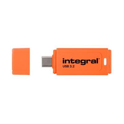 Integral Neon-C - Cl&eacute; USB - 32 Go - USB-C 3.2 Gen 1 - orange