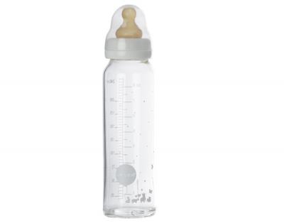 HEVEA Set of Two White Baby Bottles (240 ML)