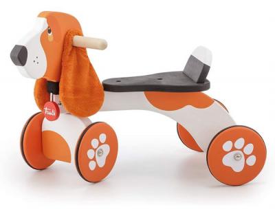 Sevi 1831 - Porteur 4 roues Chien Baby Brallo - Jouets en bois