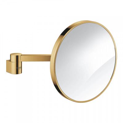 Miroir grossissant m&eacute;tallique or brillant Grohe
