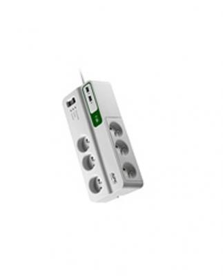Multiprise parafoudre 6 prises + 2 USB blanc SCHNEIDER ELECTRIC