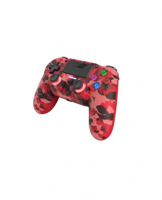 Dragonshock - Mizar Bt - Manette Sans Fil Rouge Camouflage Pour Ps4, Pc Et Mobile