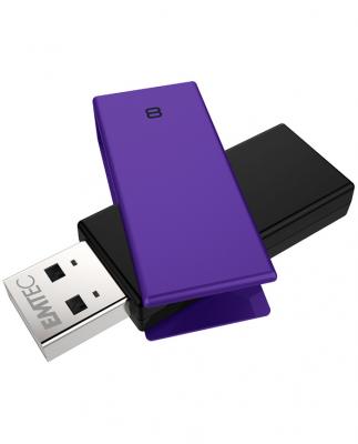EMTEC C350 Brick 2.0 lecteur USB flash 8 Go Connecteur USB Type-A Noir, Violet 