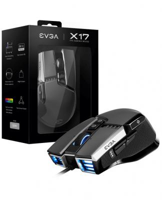 Souris Gaming EVGA X17 903-W1-17GR-K3 Filaire USB 10 Boutons Gris 