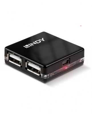 Lindy 4 Port USB 2.0 Mini Hub - concentrateur (hub) - 4 ports