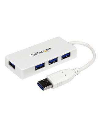 Startech Portable 4 Port Mini Usb 3.0 Hub Blanc,Noir