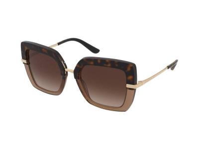 Dolce & Gabbana 0DG4373 Lunettes de Soleil, Top Havana on TRANSP Brown, 52 Femme