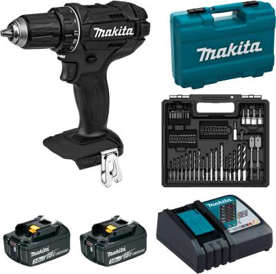 Perceuse-visseuse 18V Black + 2 batteries 3Ah + chargeur rapide + coffret - DDF482FX1B