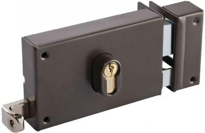 Serrure En Applique 7415 Pour Cyl Profil Europeen -HORIZONTALE - Tirag E - Droite