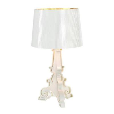 Lampe &agrave; hauteur r&eacute;glable blanc et dor&eacute; Bourgie - Kartell