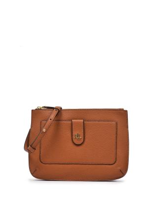 Sac besace Jamey en cuir Beige Lauren Ralph Lauren