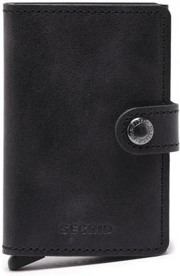 Porte cartes Miniwallet Secrid noir vintage
