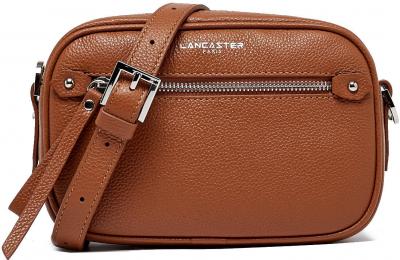 Sac cam&eacute;ra Firenze en cuir grain&eacute; Beige Lancaster