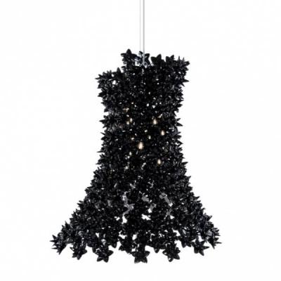 Kartell Bloom, Lampe &agrave; Suspension, Noir, Avec Fleurs