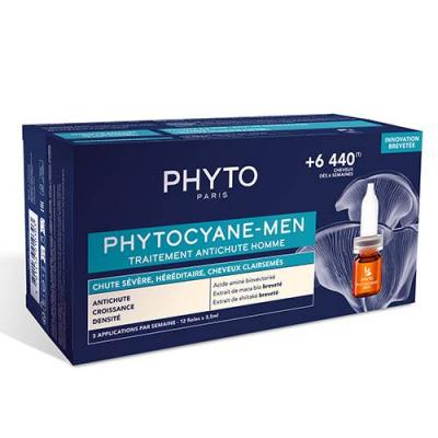 PHYTOCYANE - Traitement Anti-Chute Homme - Chute Progressive, 12x5ml
